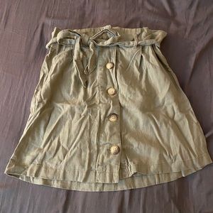 Army green skirt